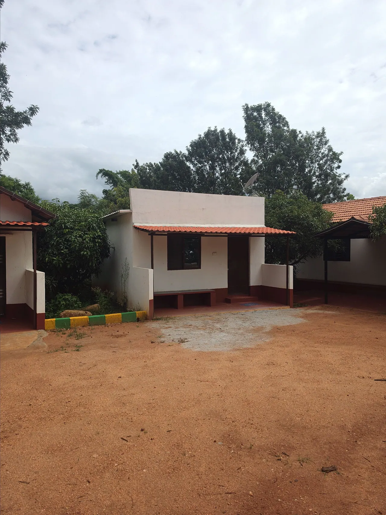 Guest room exterior within the green campus